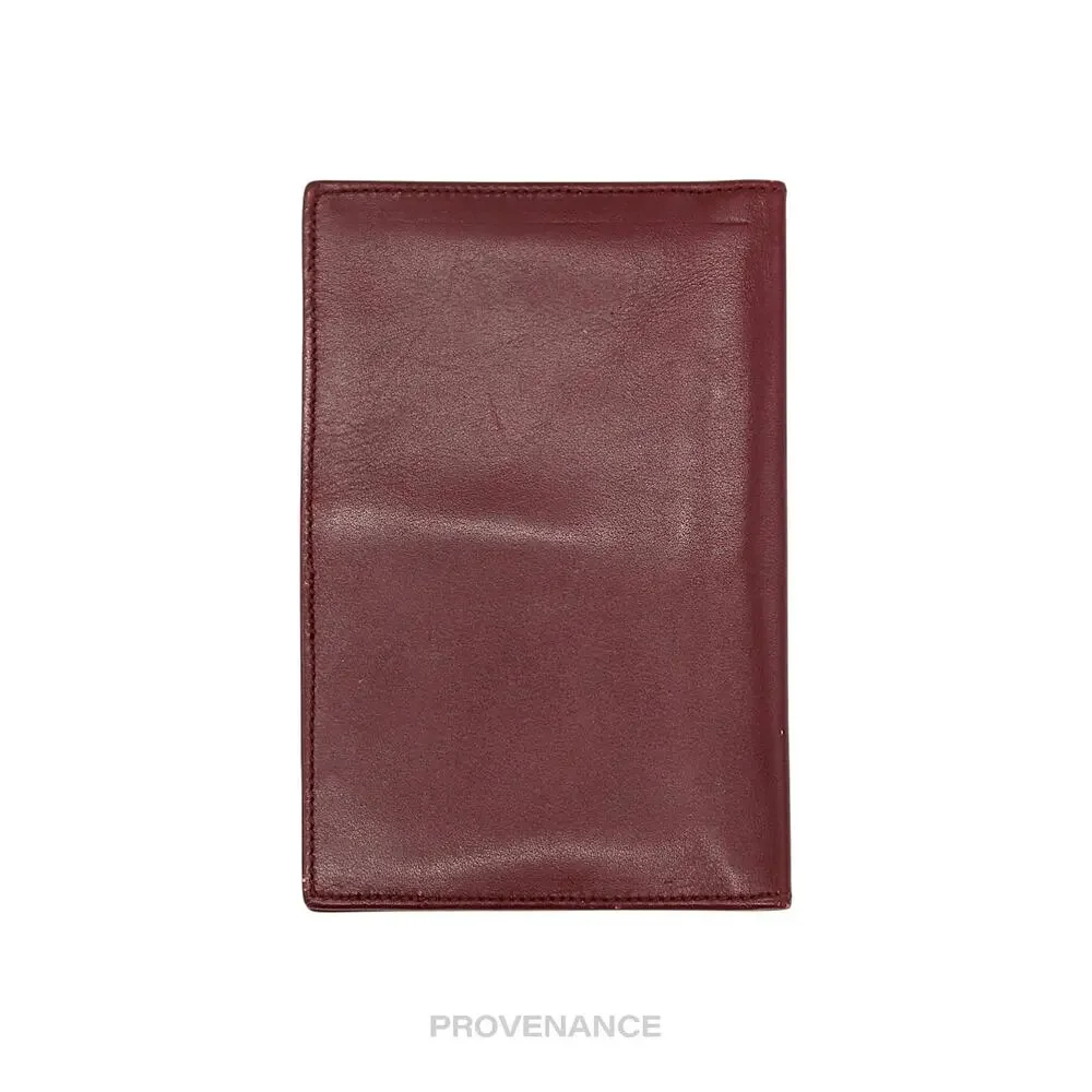 🔴 Givenchy 4G Logo ID Card Wallet - Burgundy Leather